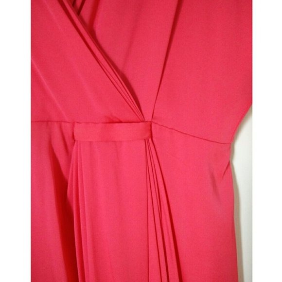 DVF DIANE VON FURSTENBERG coral silk dress - Picture 6 of 16